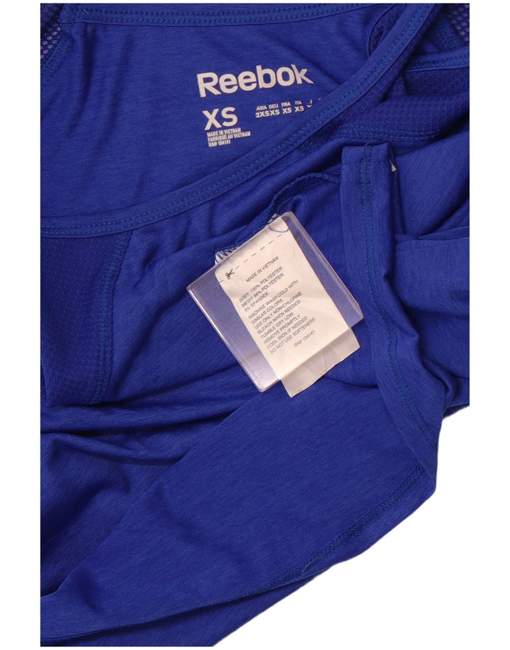 Γυναικείο γιλέκο REEBOK τοπ UK 8 Small Blue Polyester Sports