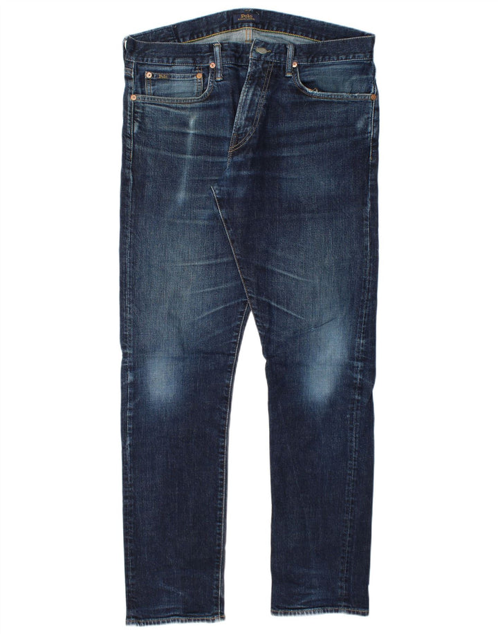 POLO RALPH LAUREN Ανδρικό Slim Jeans W34 L32 Μπλε βαμβακερό
