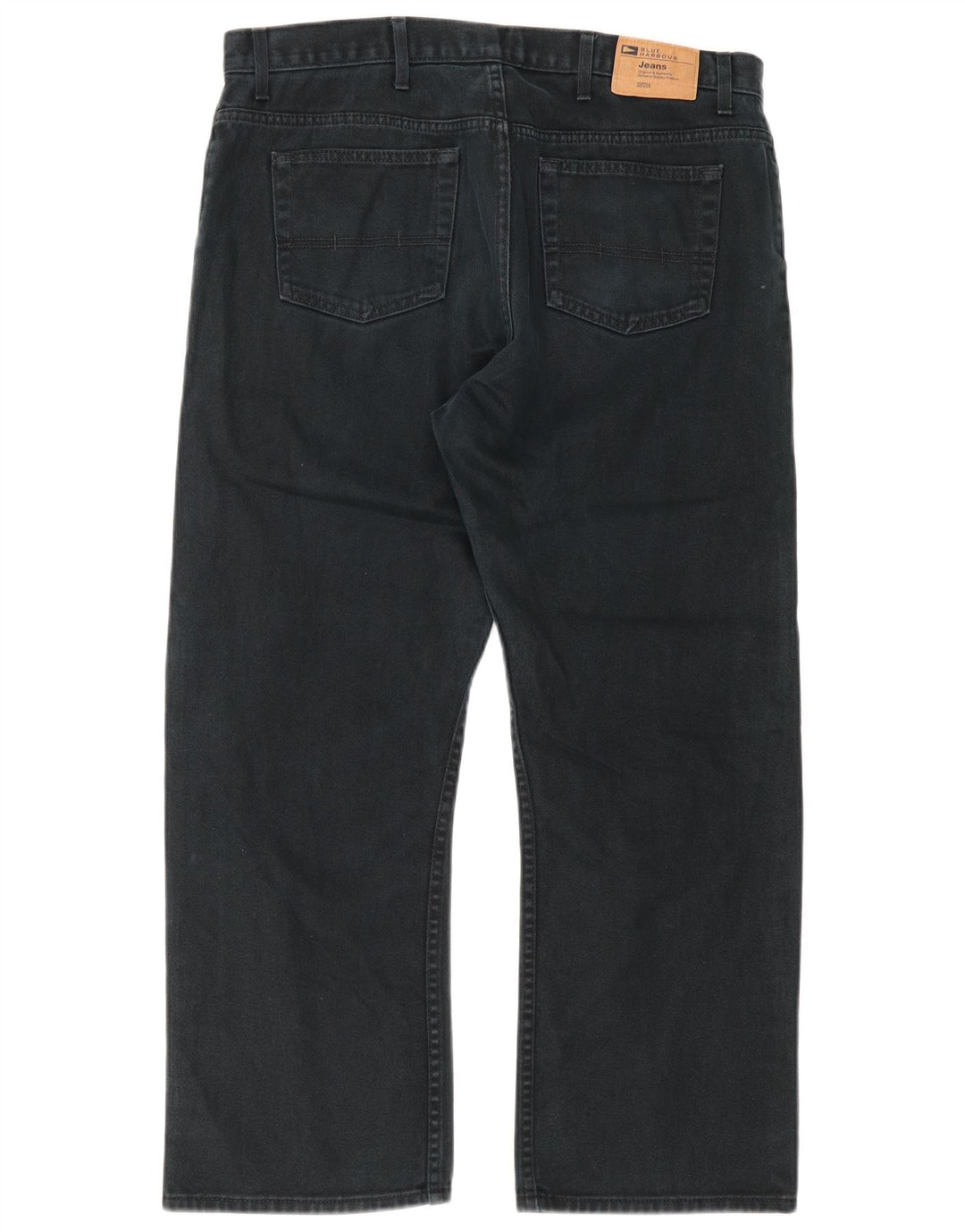 Marks & Spencer Ανδρικό Μπλε Harbor Straight Jeans W38 L29 Μαύρο βαμβακερό