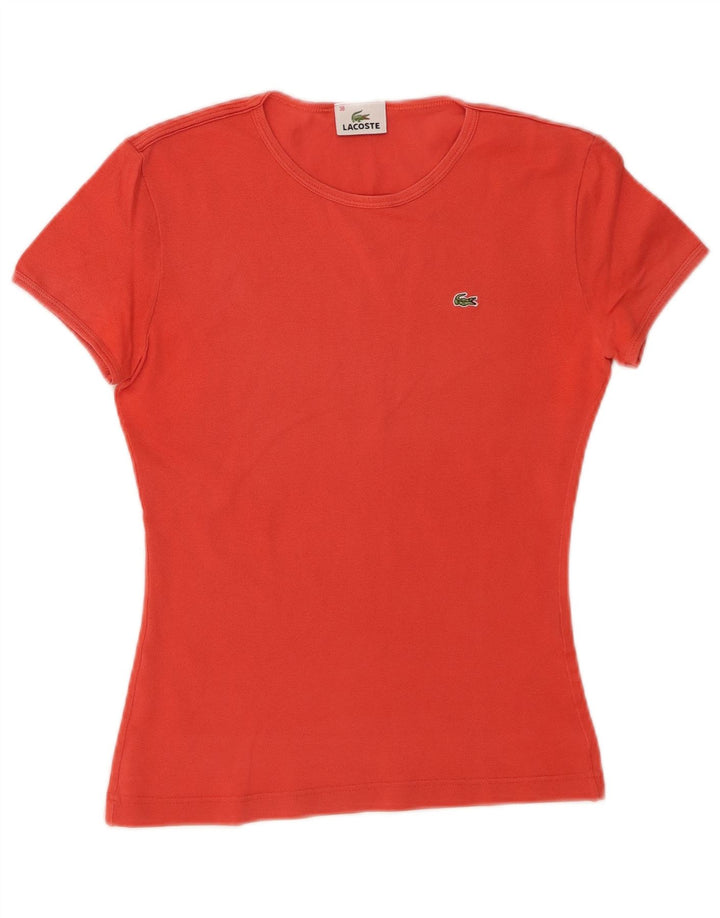 Γυναικείο T-Shirt Lacoste Top Size 38 Μεσαίο πορτοκαλί βαμβακερό