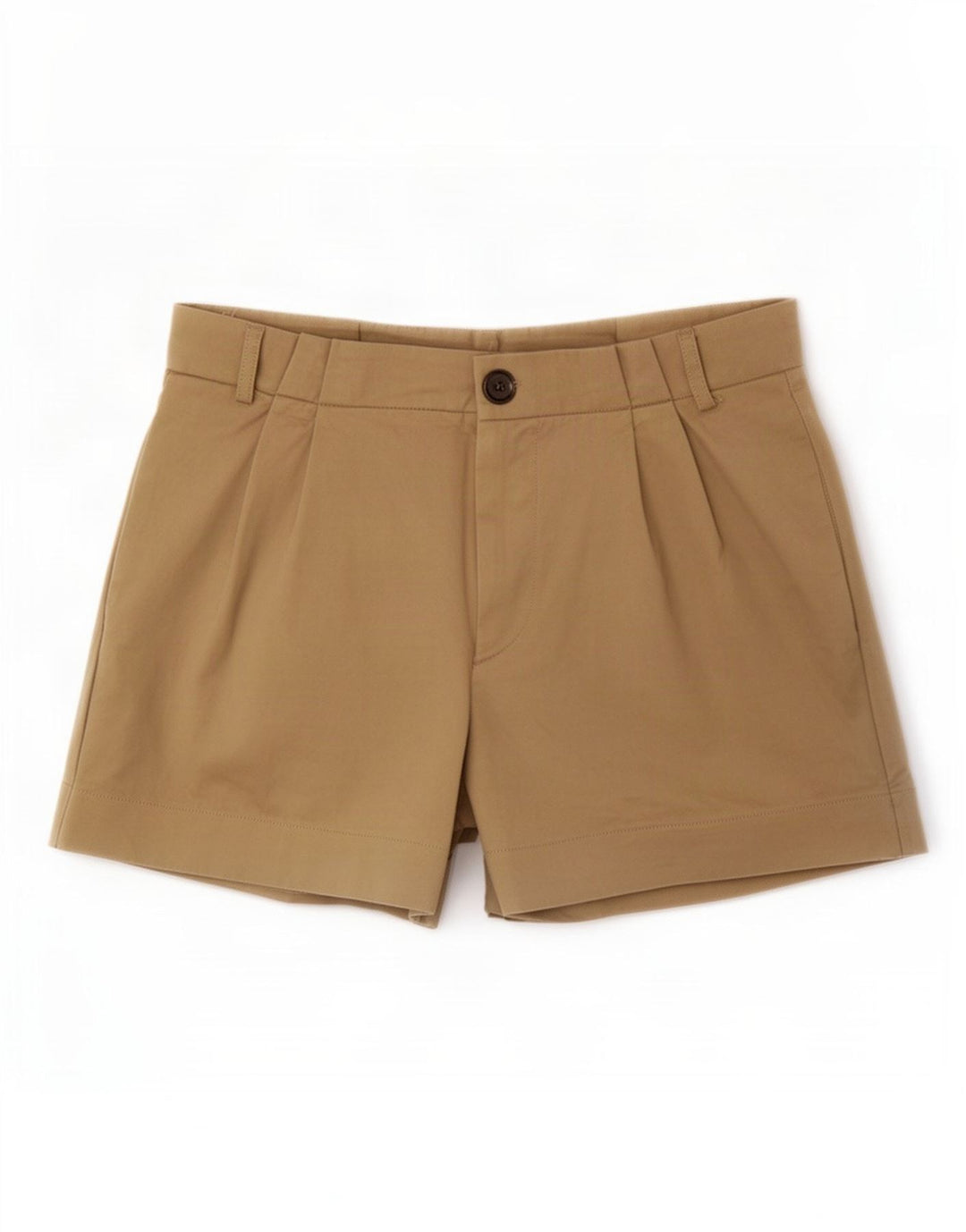 Zara Γυναικείο σορτς με καρφίτσες casual Medium W28 Μπεζ βαμβακερό