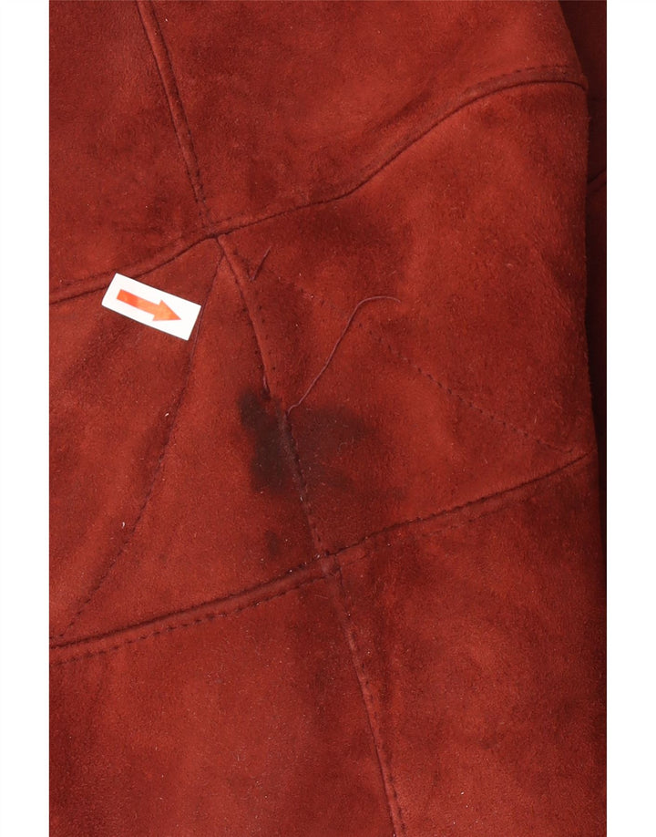 Vintage Γυναικείο Shearling Jacket IT 42 Medium Burgundy Shearling
