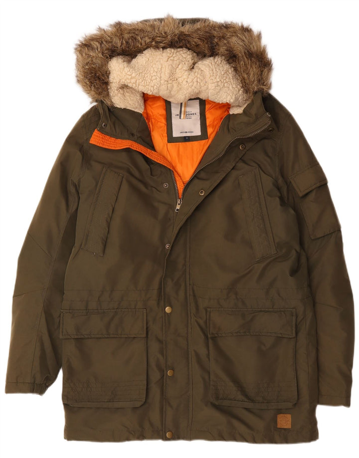 Jack & Jones Ανδρικό μπουφάν Parka με κουκούλα UK 38 Medium Khaki