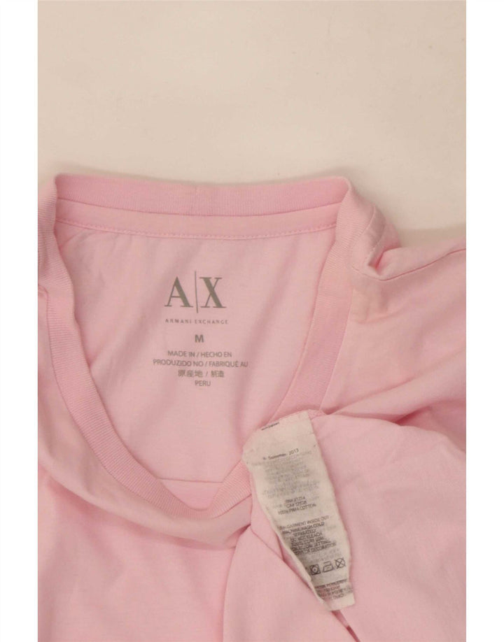 Armani Exchange Ανδρικό T-Shirt Top Μεσαίο Ροζ Βαμβακερό