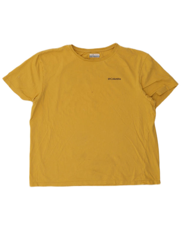 Ανδρικό γραφικό T-Shirt Columbia Top XL Κίτρινο βαμβακερό