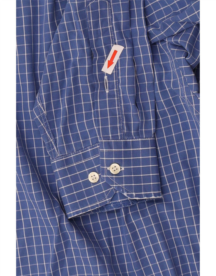 Ανδρικό πουκάμισο Lacoste νούμερο 40 Medium Blue Check Cotton