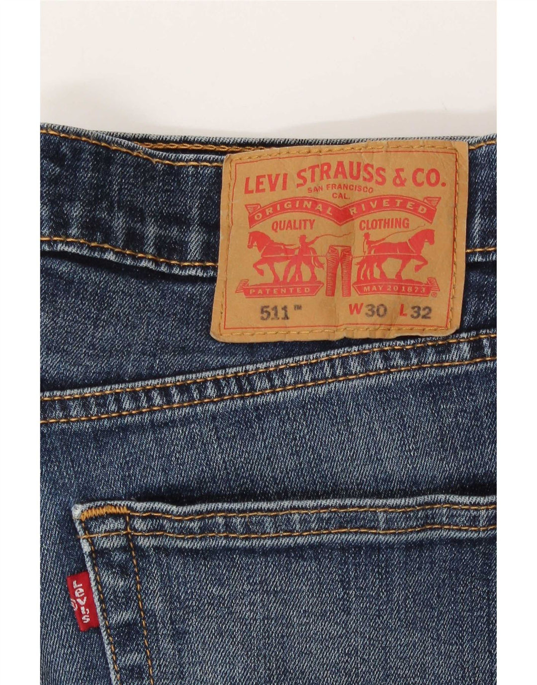 Levi's Mens 511 Distressed Slim Jeans W30 L29 Blue Cotton