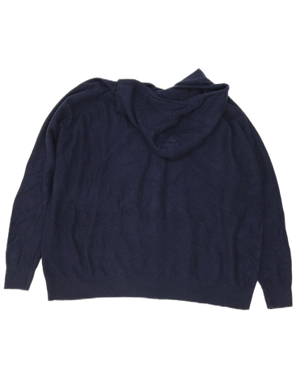 Ανδρικό πουλόβερ με φερμουάρ Marks & Spencer XL Navy Blue Viscose