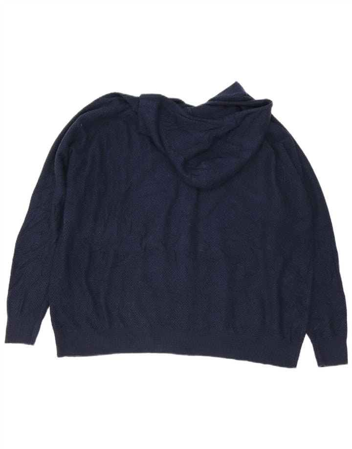 Ανδρικό πουλόβερ με φερμουάρ Marks & Spencer XL Navy Blue Viscose