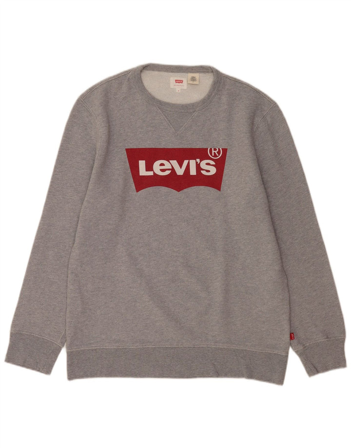 Ανδρικό γραφικό φούτερ Levi's, μεσαίο γκρι βαμβακερό