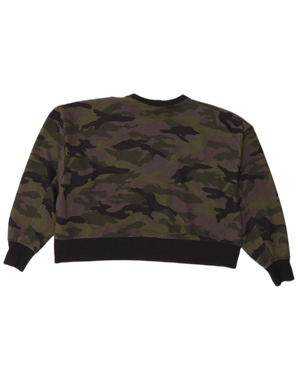 Γυναικεία φούτερ Nike Dri Fit Crop Jumper UK 14 Medium Khaki Camouflage