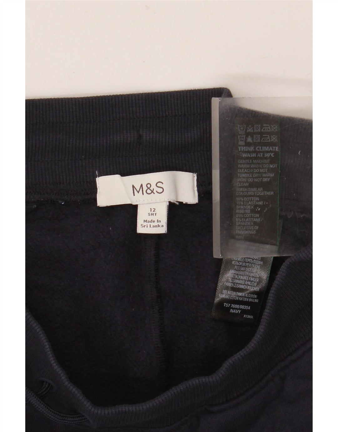 MARKS & SPENCER Γυναικεία αθλητική φόρμα παντελόνι UK 12 μεσαίο μπλε βαμβακερό