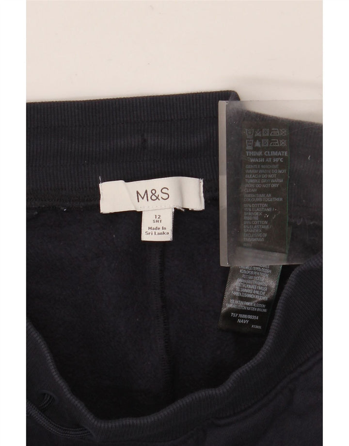 MARKS & SPENCER Γυναικεία αθλητική φόρμα παντελόνι UK 12 μεσαίο μπλε βαμβακερό