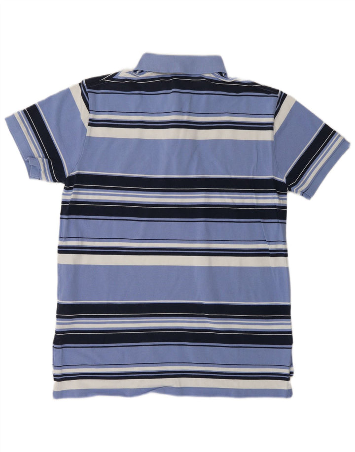 POLO RALPH LAUREN Ανδρικό πουκάμισο πόλο με προσαρμοσμένη εφαρμογή, μεσαίο μπλε βαμβακερό ριγέ