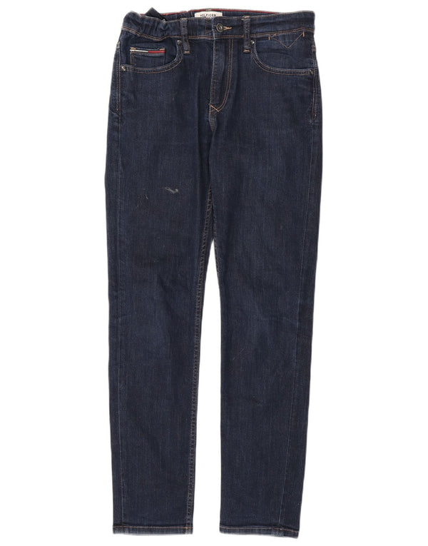 TOMMY HILFIGER Boys Slim Jeans 13-14 ετών W26 L29 Μπλε βαμβακερό