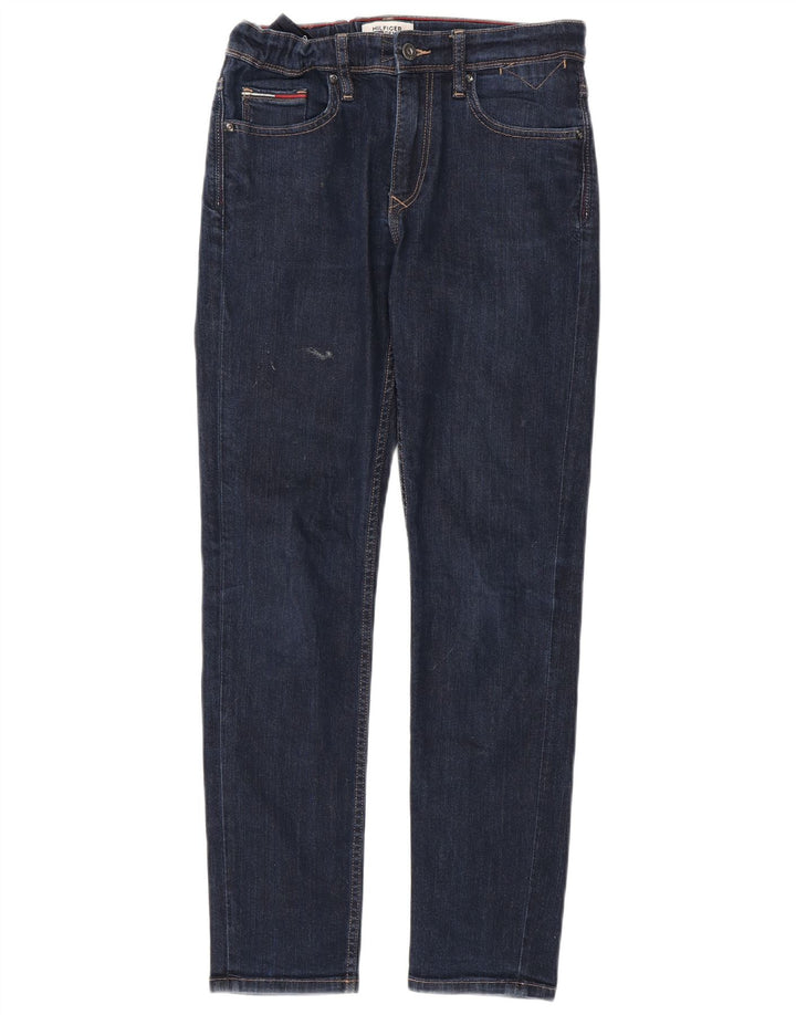 TOMMY HILFIGER Boys Slim Jeans 13-14 ετών W26 L29 Μπλε βαμβακερό