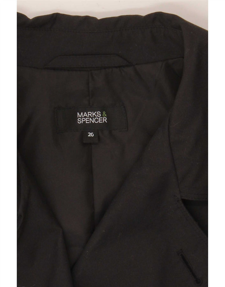 Marks & Spencer Γυναικεία καμπαρντίνα UK 20 2XL Μαύρος Πολυεστέρας
