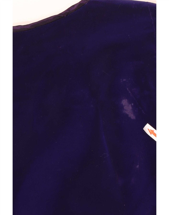 Vintage γυναικείο βελούδινο σακάκι με 5 κουμπιά UK 14 Medium Purple