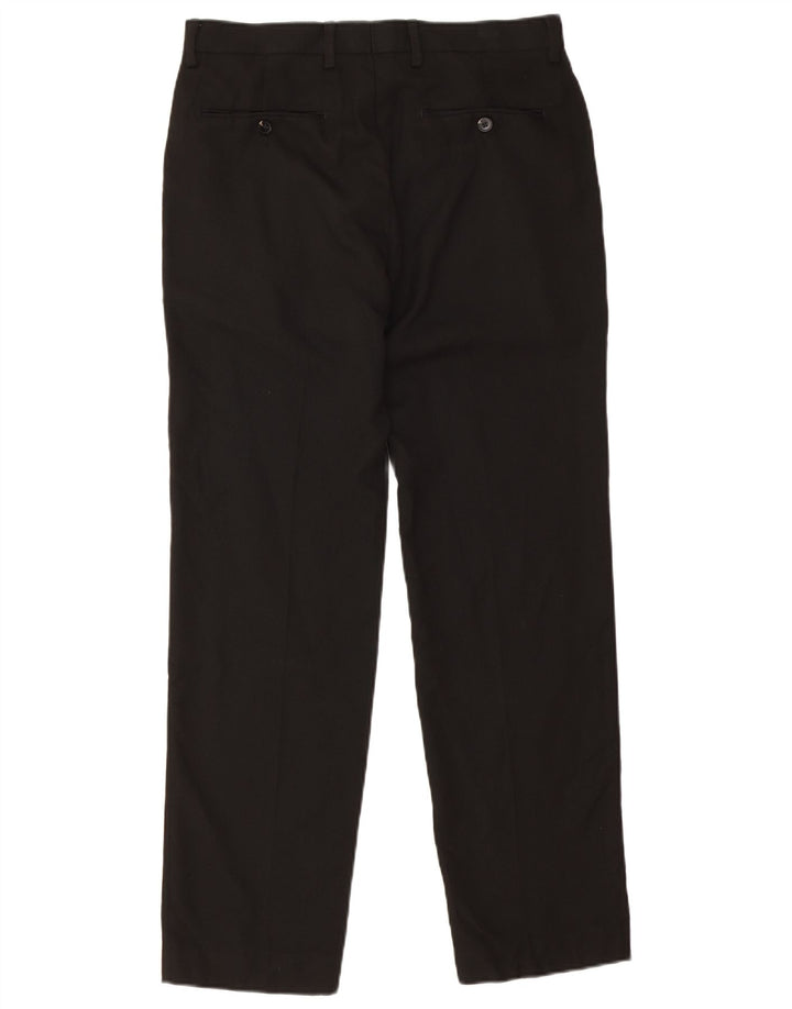 Marks & Spencer Γυναικείο ίσιο παντελόνι Chino W32 L31 Μαύρο πολυεστέρα