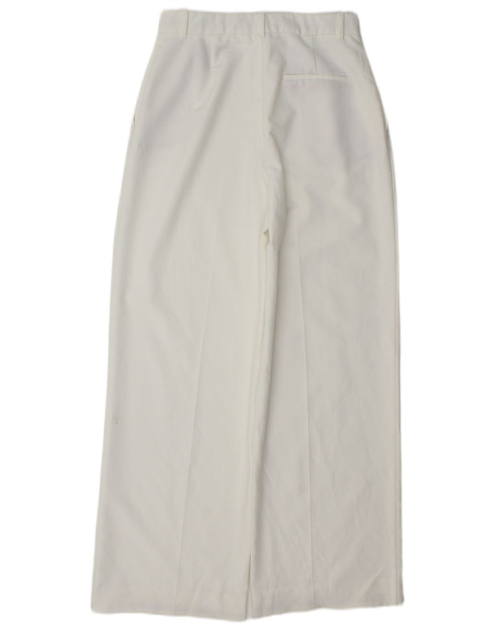 Zara Γυναικείο Φαρδύ Παντελόνι Chino Μεσαίο W28 L31 Λευκό