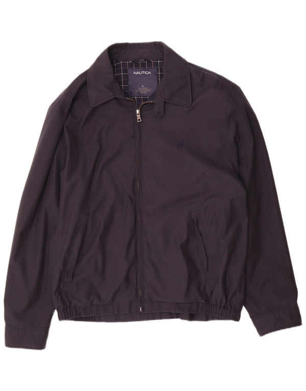 Nautica Ανδρικό Bomber Jacket UK 40 Large Navy Blue Polyester