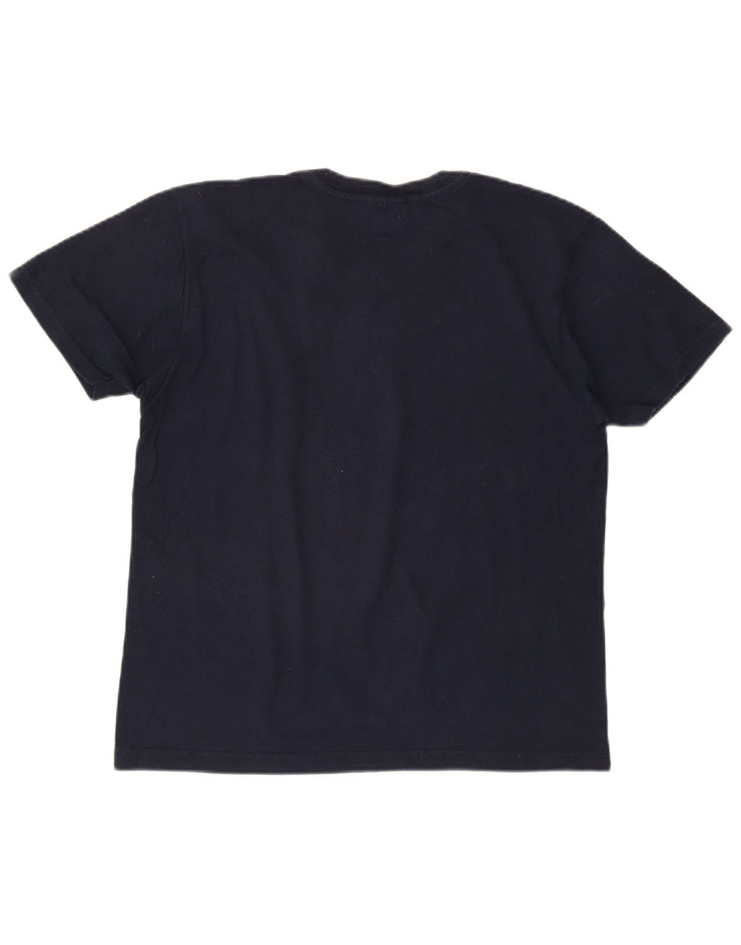 CHAMPION Γυναικείο T-Shirt Top UK 14 Medium Navy Blue Cotton