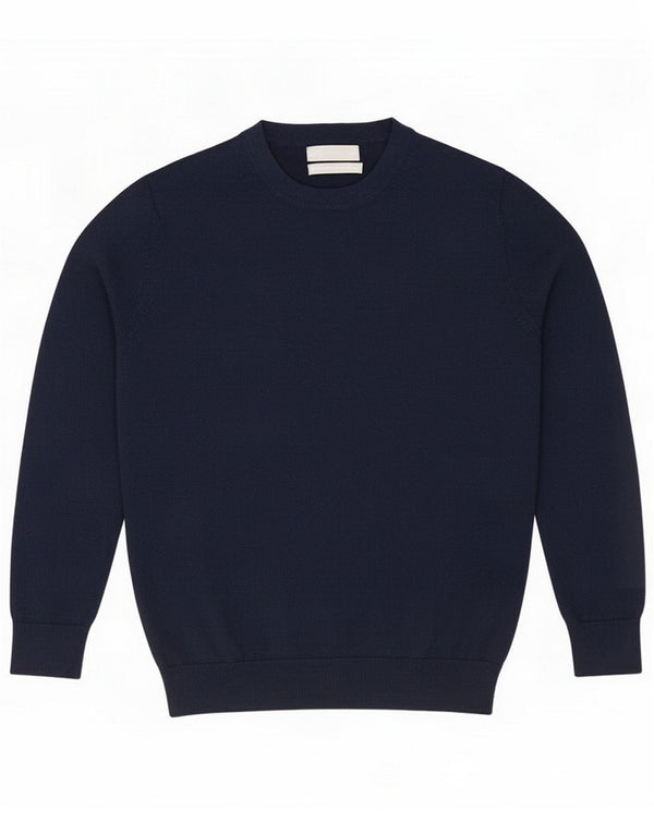 Marks & Spencer Womens Crew Neck Jumper Sweater UK 16 Large Navy Blue