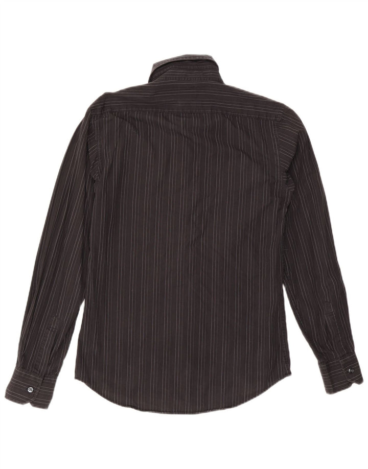 Calvin Klein Ανδρικό πουκάμισο Slim Fit Μέγεθος 38 15 Μέτριο μαύρο βαμβακερό ρίγες