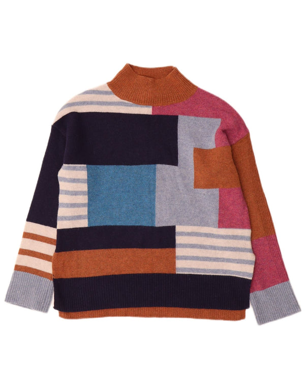 WHITE STUFF Γυναικείο πουλόβερ με λαιμό χελώνα UK 8 μικρό πολύχρωμο