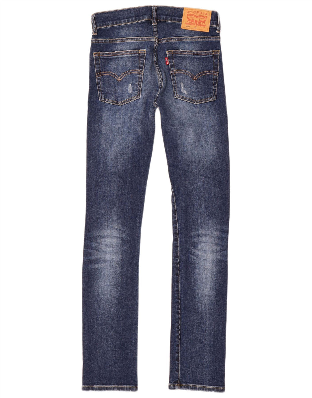 LEVI'S Boys 510 Distressed Skinny Jeans 11-12 ετών W26 L30 Μπλε βαμβακερό
