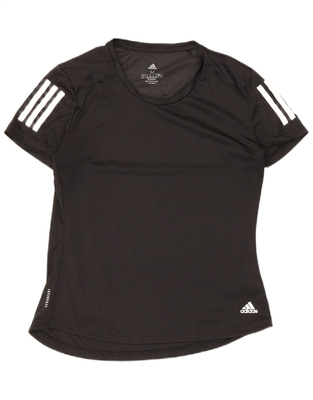 Adidas Γυναικείο T-Shirt Aeroready Top UK 12/14 Μεσαίο μαύρο πολυεστέρα