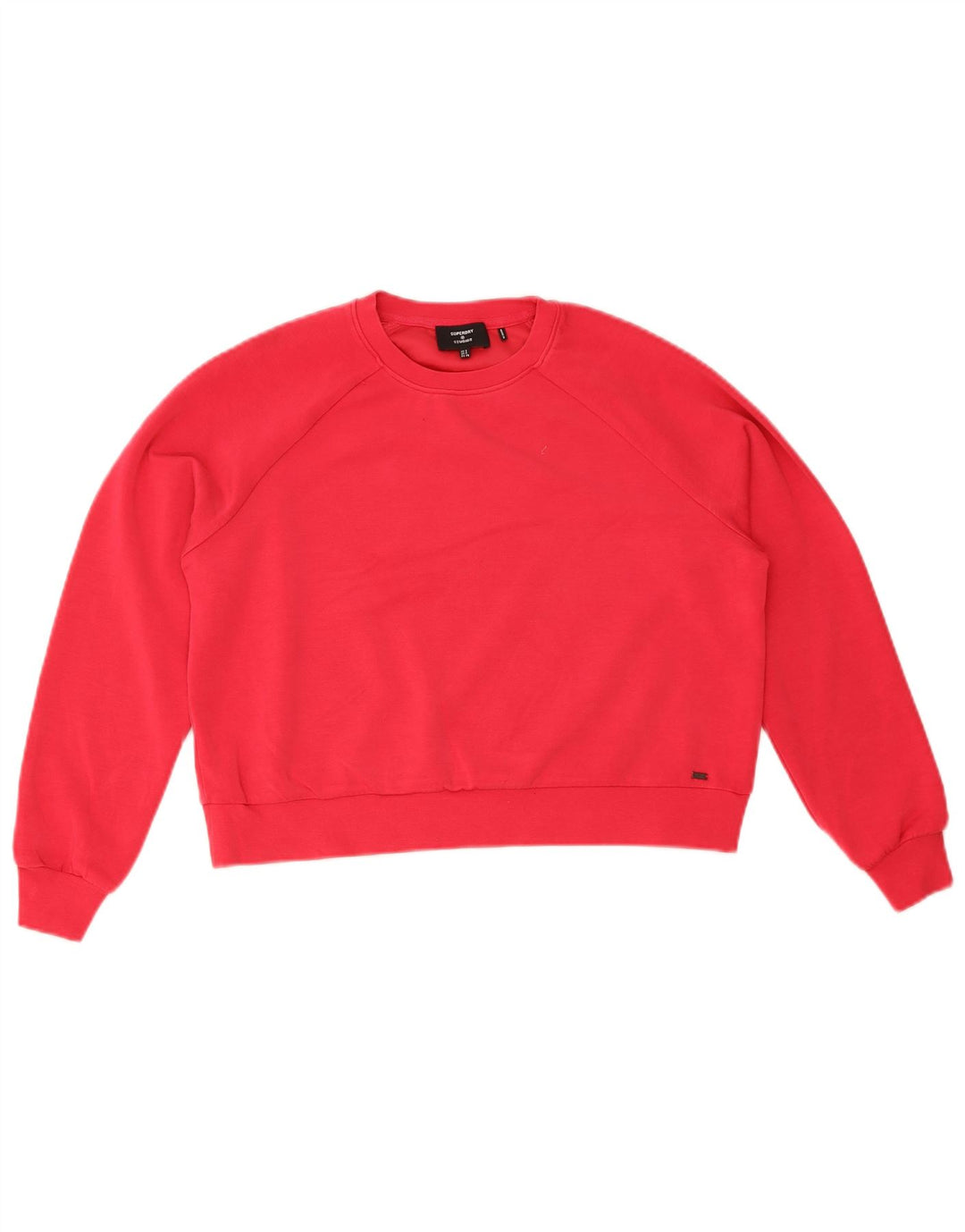 Superdry Γυναικεία φούτερ Crop Oversized Jumper UK 8 Small Red Polyester