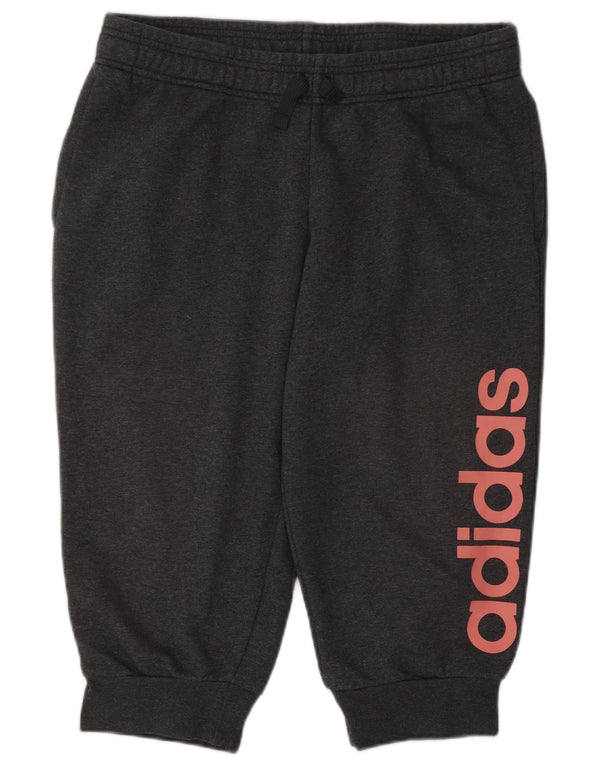 Γυναικεία φόρμα φόρμας Adidas Graphic Capri Joggers UK 16/18 Large Grey