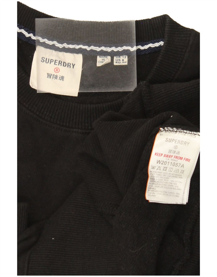 Γυναικείο γραφικό φούτερ Superdry Jumper UK 12 Medium Black Colourblock
