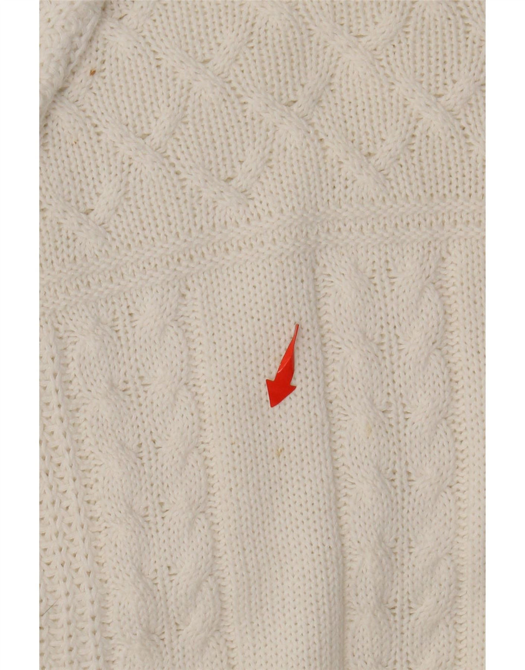 VINTAGE Γυναικείο πουλόβερ με λαιμόκαυστο UK 14 Large White