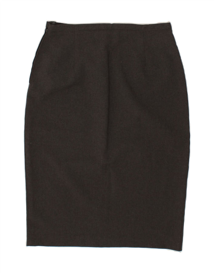 BENETTON Womens Midi Skirt IT 46 Large W30 Grey Polyester Vintage Benetton and Second-Hand Benetton from Messina Hembry 