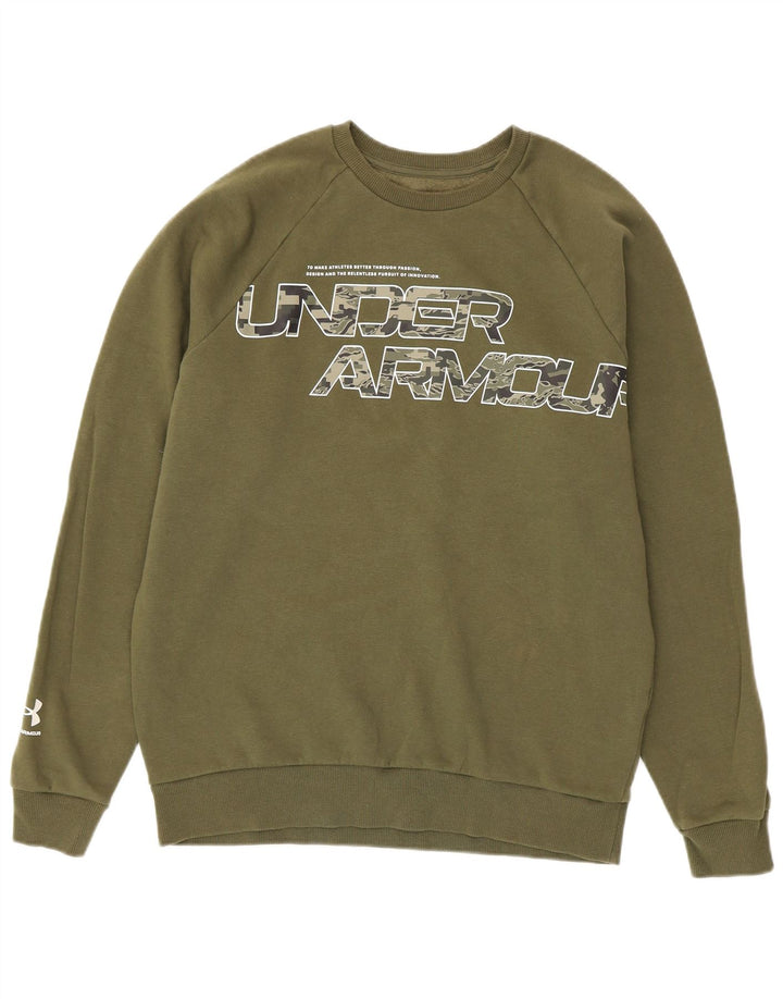 Under Armour Ανδρικό γραφικό φούτερ Jumper Medium Khaki Βαμβακερό