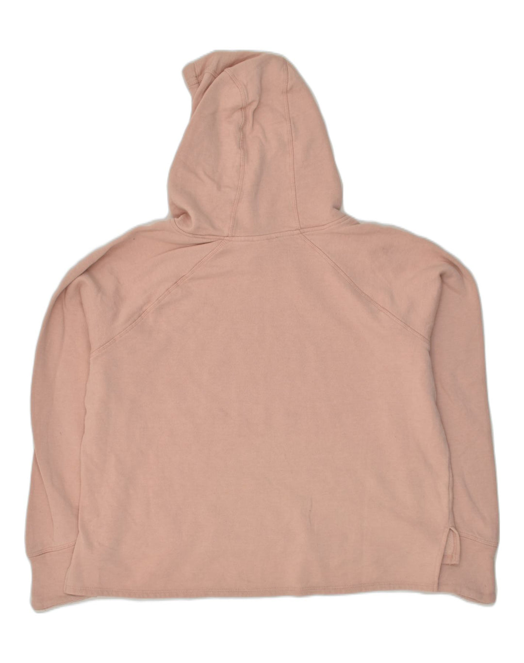 REEBOK Womens Oversized Graphic Hoodie Jumper UK 14 Large Beige Cotton | Vintage Reebok | Thrift | Second-Hand Reebok | Used Clothing | Messina Hembry 