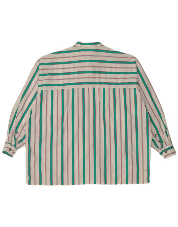 Γυναικείο πουκάμισο Benetton UK 18 XL Λευκό ριγέ