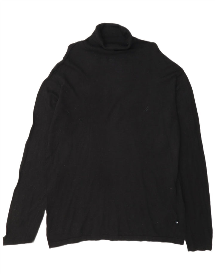 Ανδρικό πουλόβερ Nautica Roll Neck Jumper 2XL Μαύρο βαμβακερό