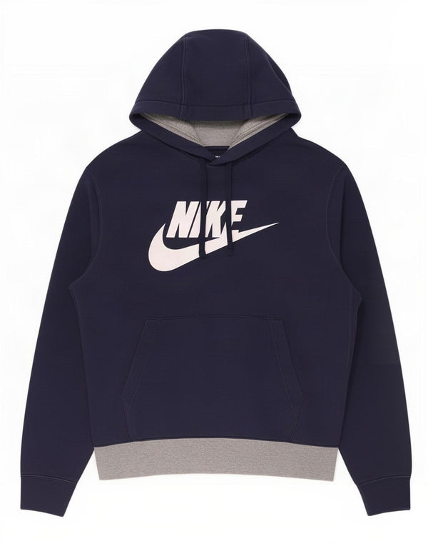 Ανδρικό γραφικό κουκούλα Nike, μεσαίο μπλε ναυτικό, βαμβακερό