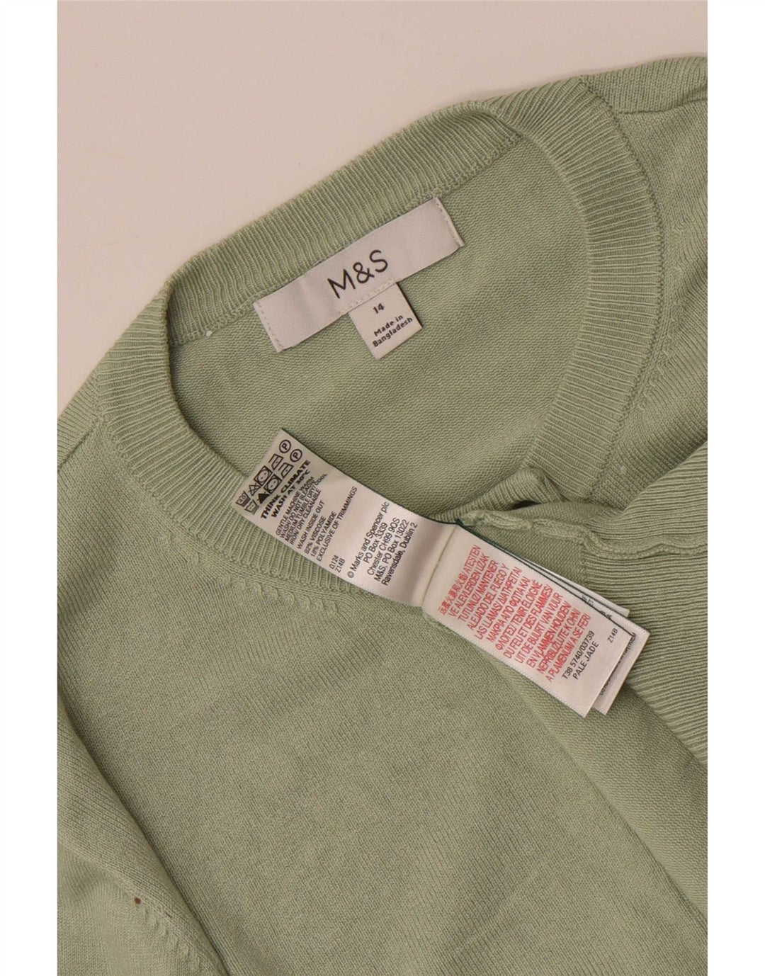Marks & Spencer Γυναικεία Ζακέτα πουλόβερ UK 14 Μεσαία Πράσινη Βισκόζη