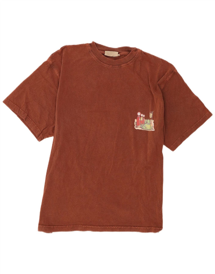 Ανδρικό μπλουζάκι Weird Fish Graphic T-Shirt Top XL καφέ βαμβακερό