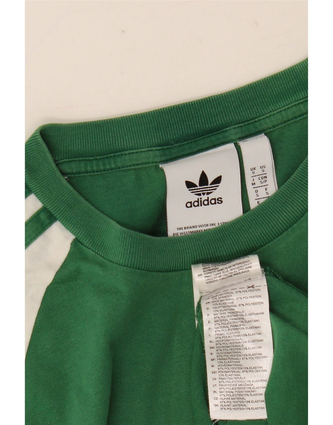Ανδρικό T-Shirt Adidas Top Small Green Colourblock Polyester