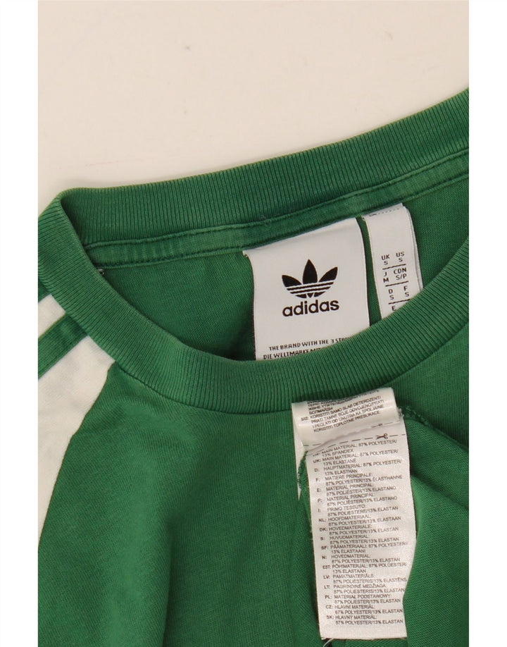 Ανδρικό T-Shirt Adidas Top Small Green Colourblock Polyester