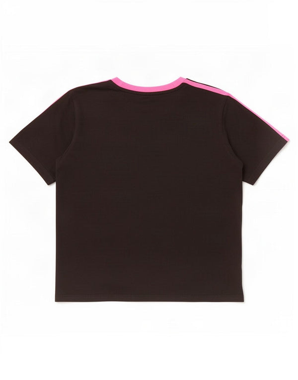 Adidas Girls T-Shirt Top 9-10 Years Μαύρο βαμβακερό