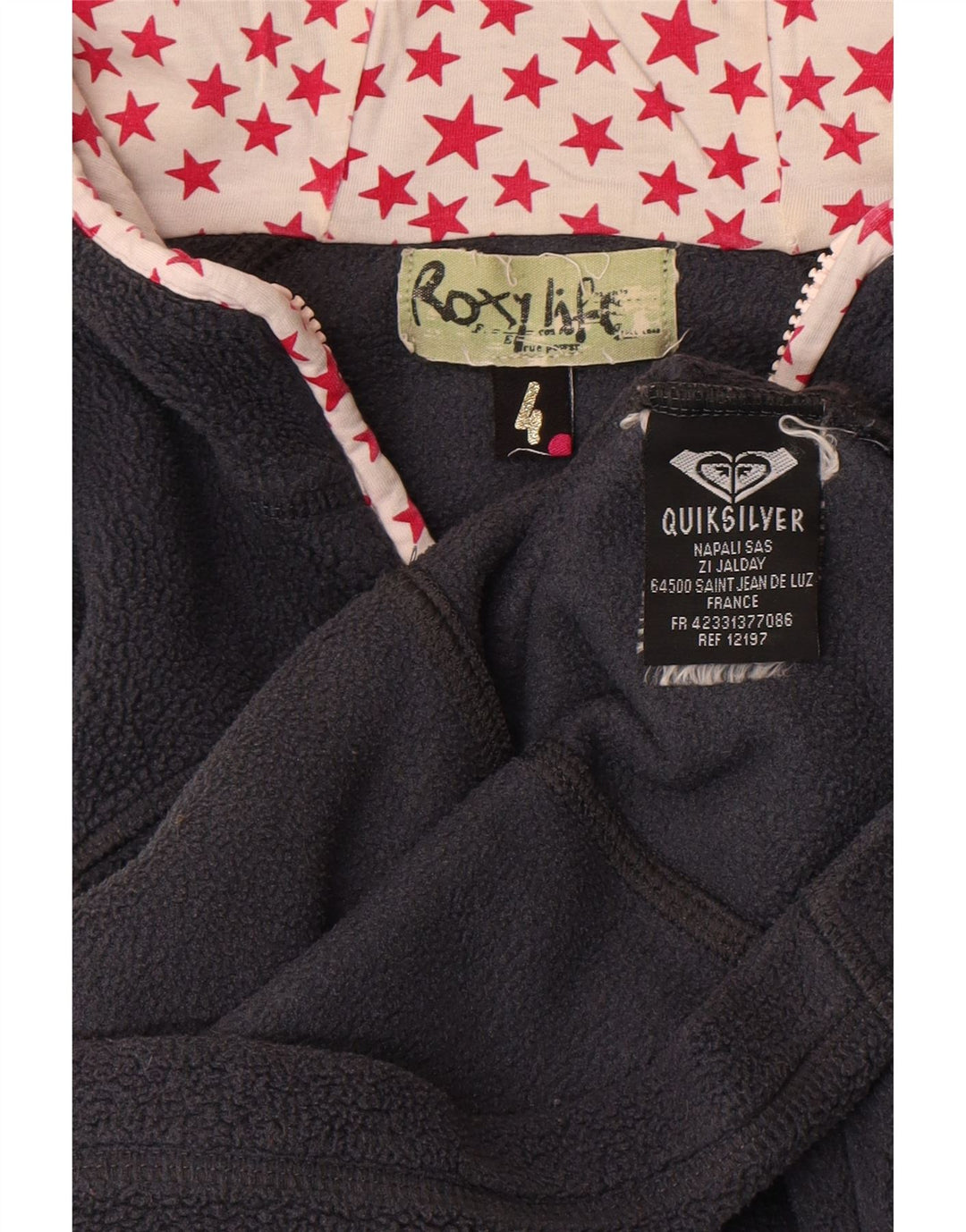 Quiksilver Γυναικείο Roxy Hooded Fleece Jacket US 4 Small Navy Blue Polyester