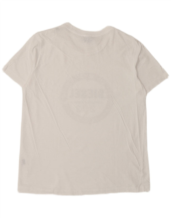 Ανδρικό γραφικό T-Shirt DIESEL Top Medium White