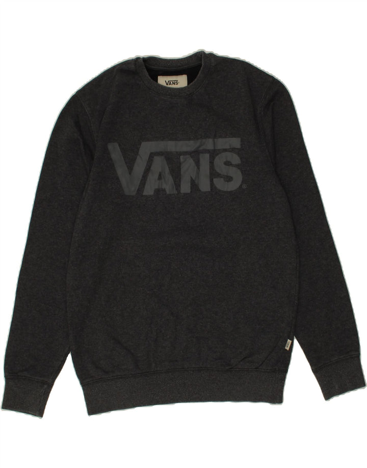 VANS Mens Graphic Sweatshirt Jumper Small Grey Cotton Vintage Vans and Second-Hand Vans from Messina Hembry 