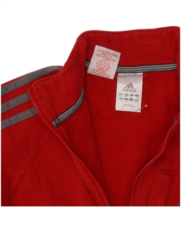 ADIDAS Boys αθλητική φόρμα Top Jacket 3-4 Years Red Cotton